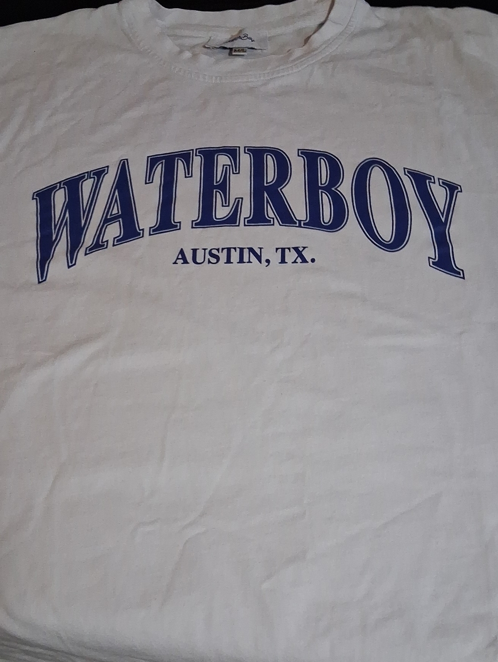 Waterboy Austin TX White Graphic Short Sleeve Tee